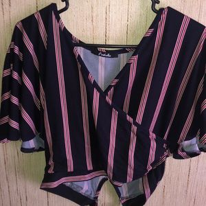 A stripped crop top